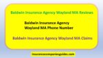 Baldwin Insurance Agency Wayland MA Reviews